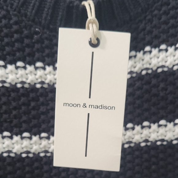 Moon & Madison Women's Striped Knit Sleeveless Crop Vest Sweater Size XS - Picture 6 of 8